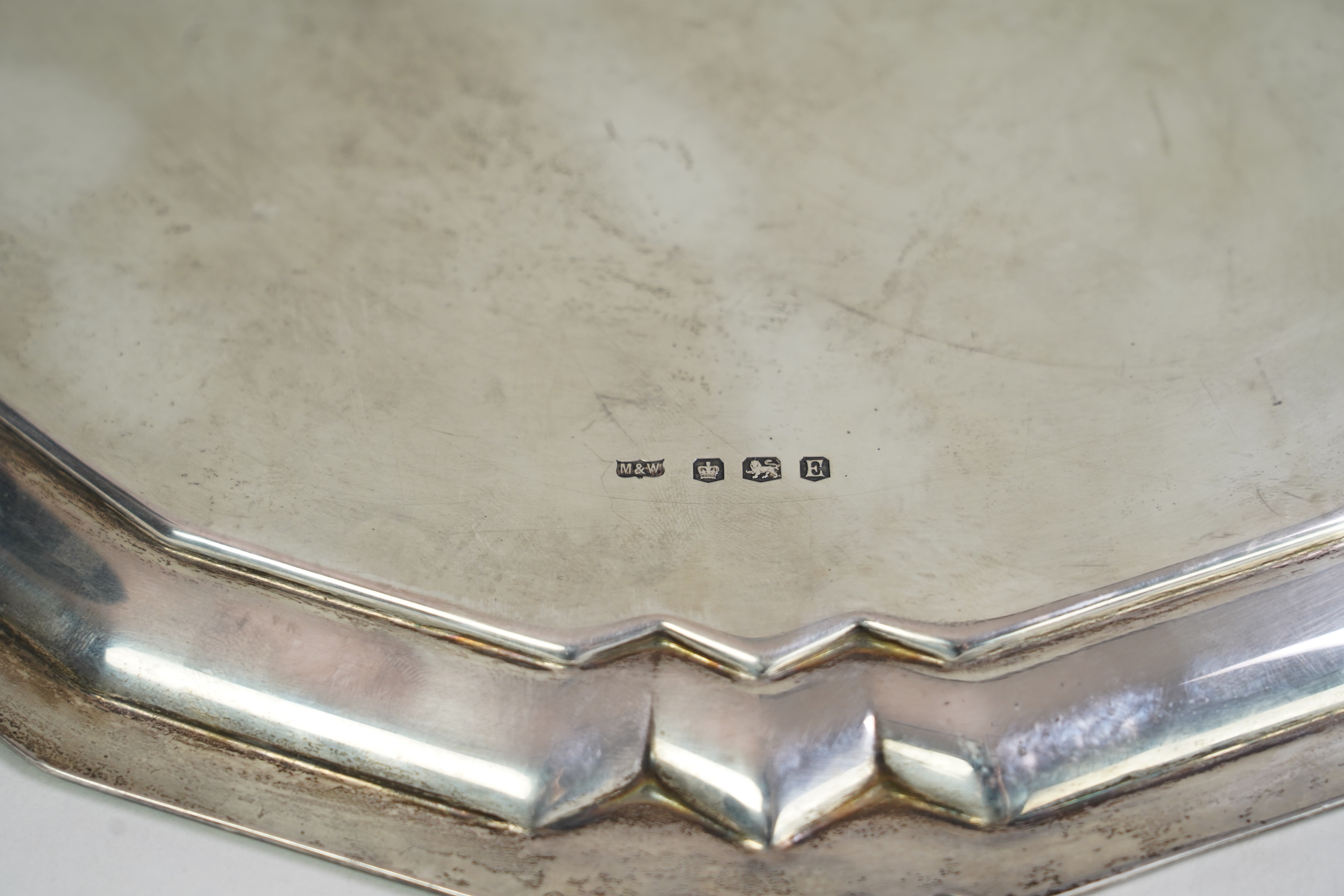A George VI silver presentation salver, by Mappin & Webb